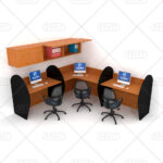 3 person workstation L shape / LSL 900